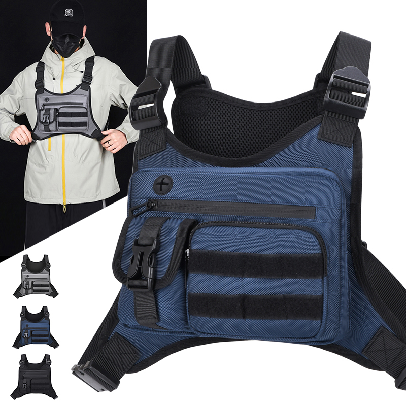 Cycling Gear Waterproof - Sac de poitrine tactique pour homme,