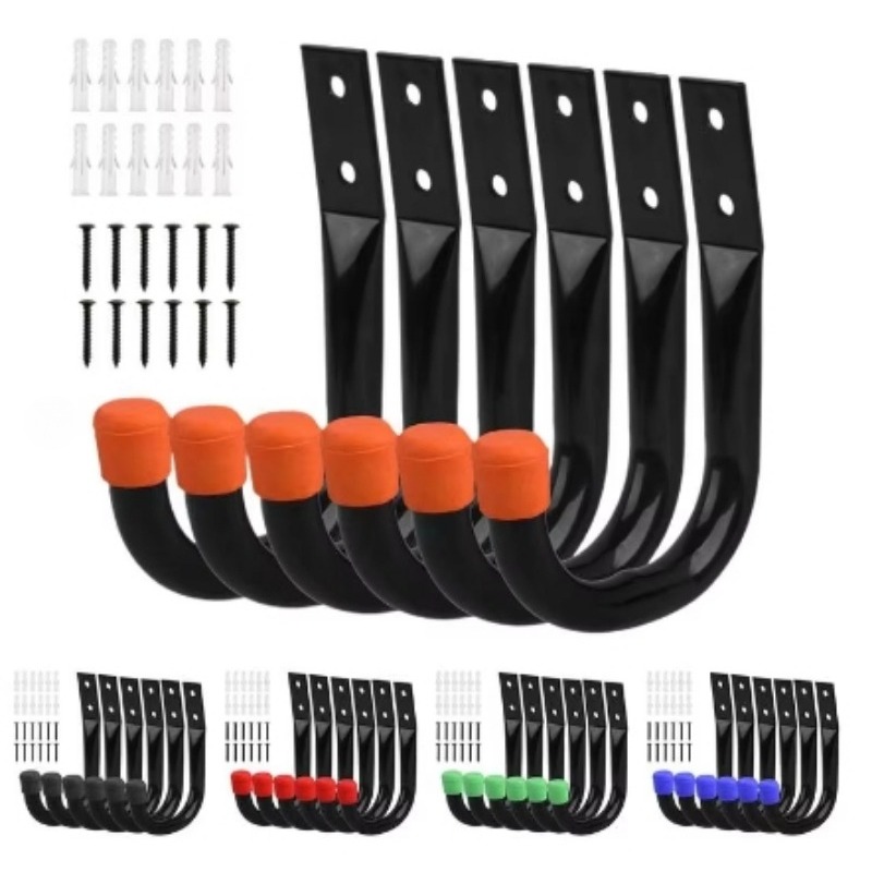 Cycling Gear Wall Storage - 6 pièces/ensemble crochets muraux de vélo