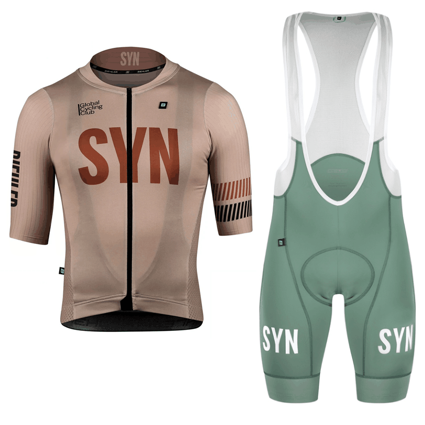 Cycling Gear Waterproof - SYN-Maillot de cyclisme marron à manches