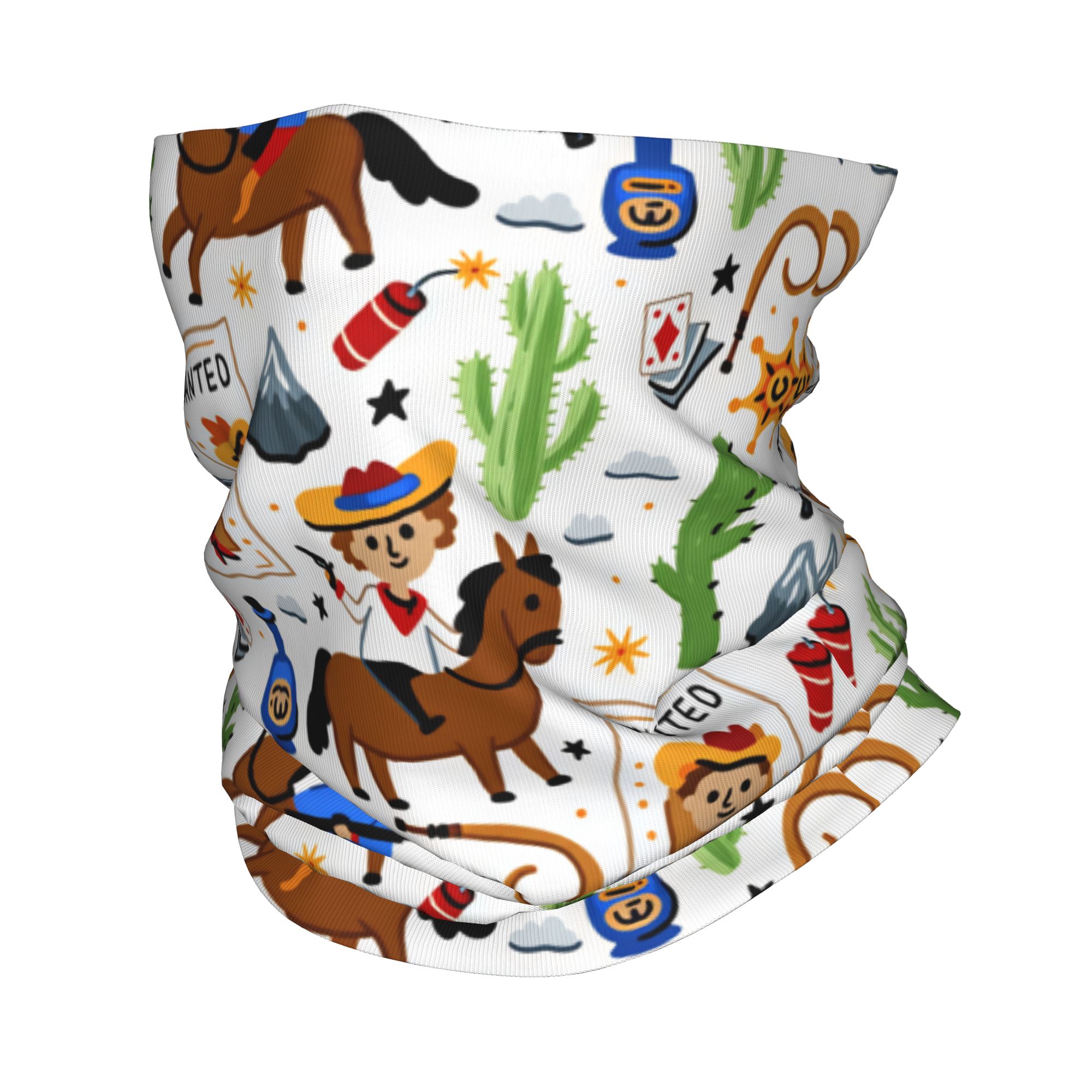 Cycling Face Mask - Cagoule de cowboy western pour enfants,