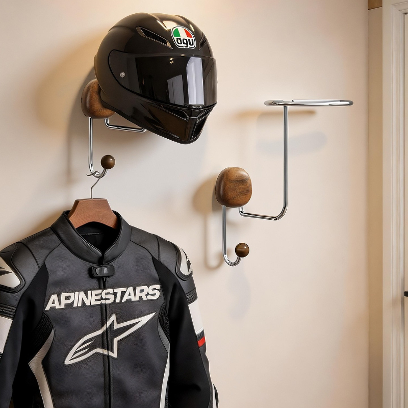 Cycling Gear Wall Storage - Support mural pour casque sans perçage,