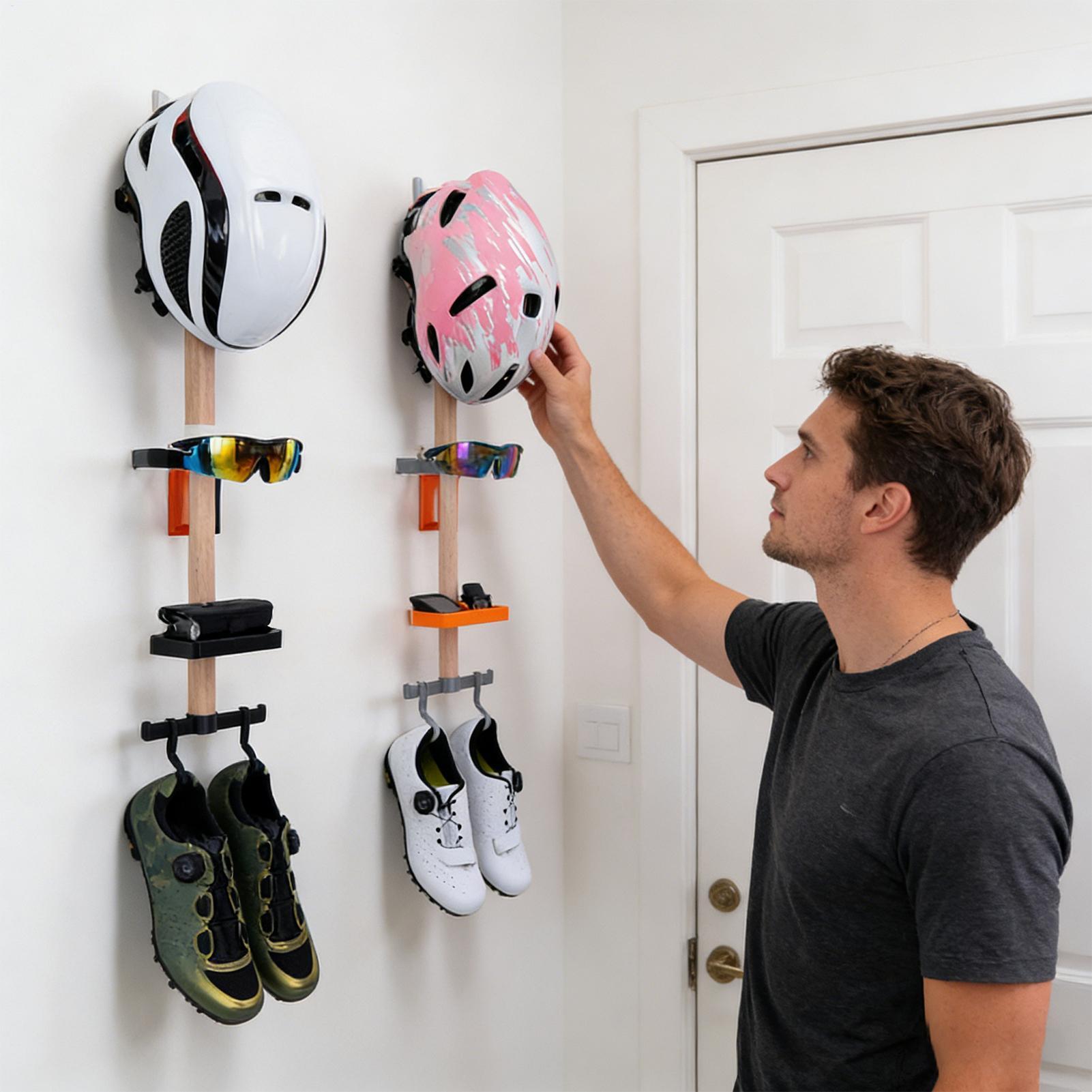 Cycling Gear Wall Storage - Support mural vertical pour équipement de
