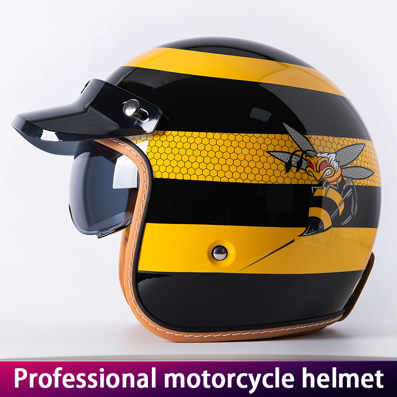 Nouveau casque de moto rétro a - Yellow Cycling Gear avis et prix